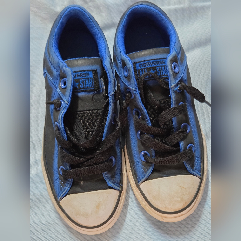 Converse Kids' Black and Blue Sneakers